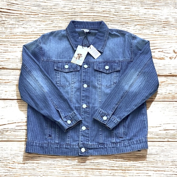 Sincerely Jules NWT WOMENS Washed  Blue Denim Jacket Medium - Picture 3 of 8